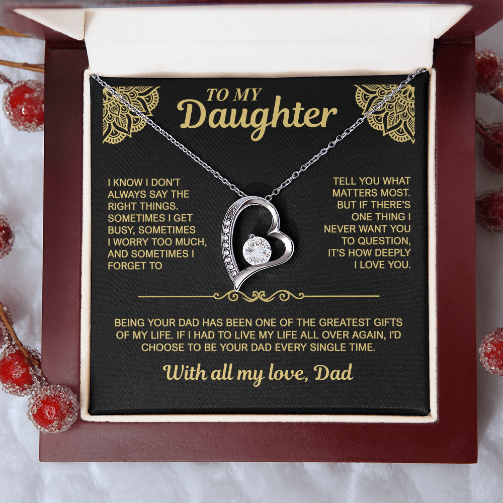 To My Daughter — I'd Choose You Every Time | Forever Love Necklace