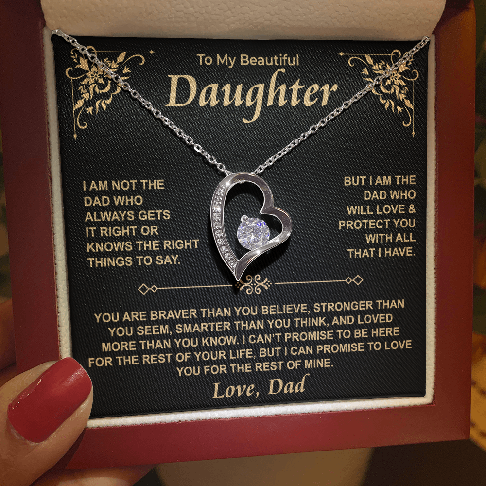 To My Daughter — For the Rest of Mine Forever Love Necklace