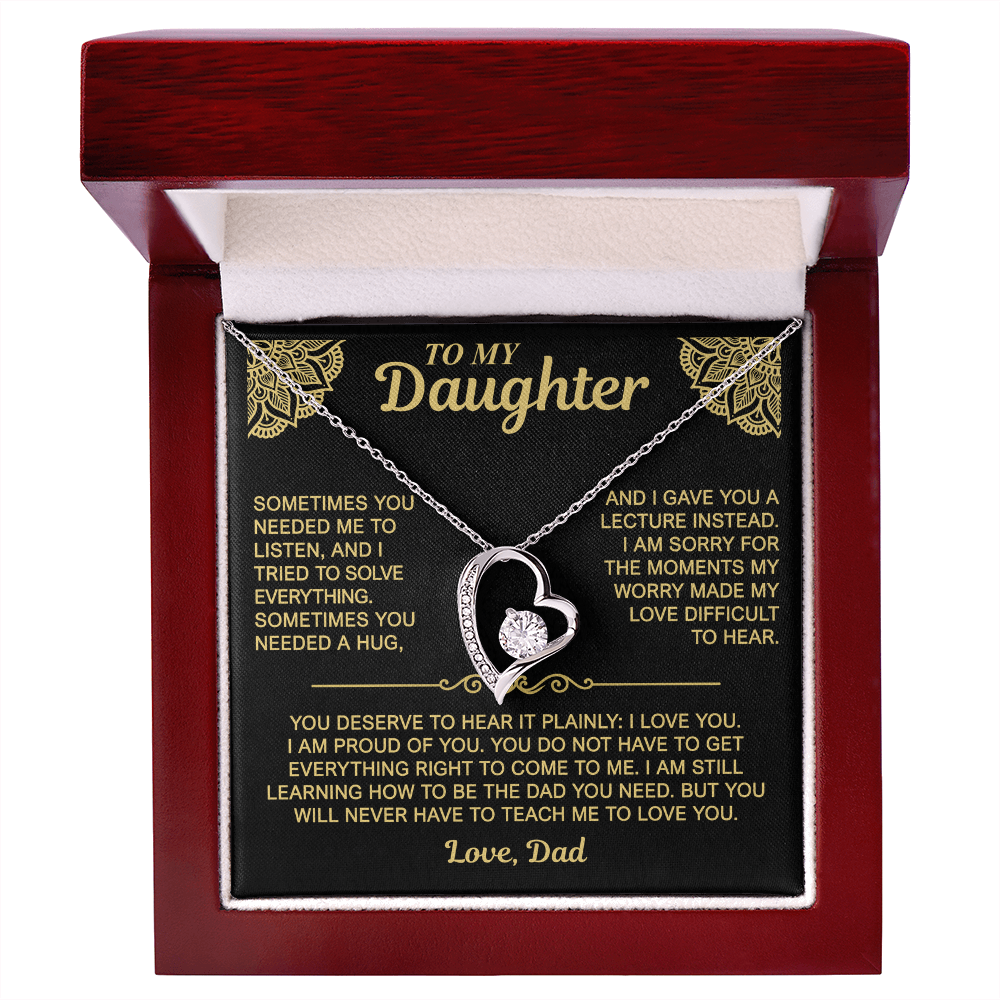 To My Daughter — I Love You. I'm Proud of You. | Forever Love Necklace