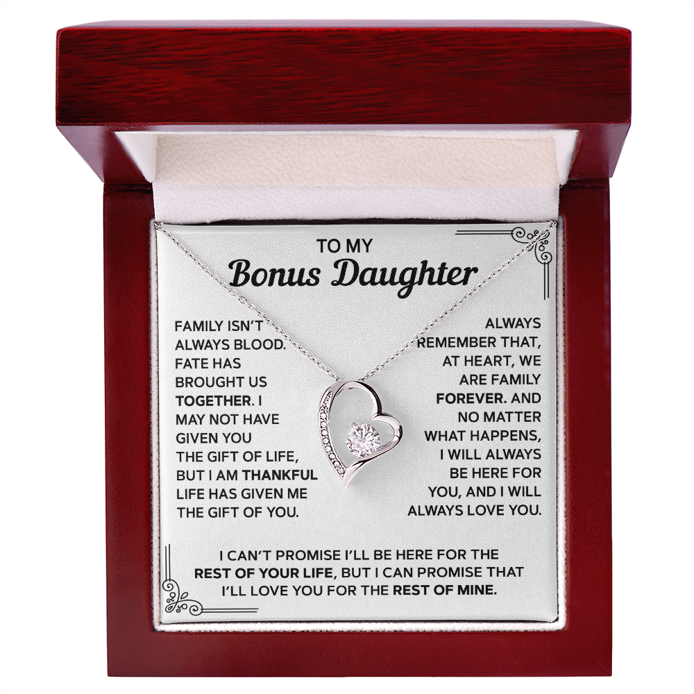 To My Bonus Daughter — Family Forever | Forever Love Necklace