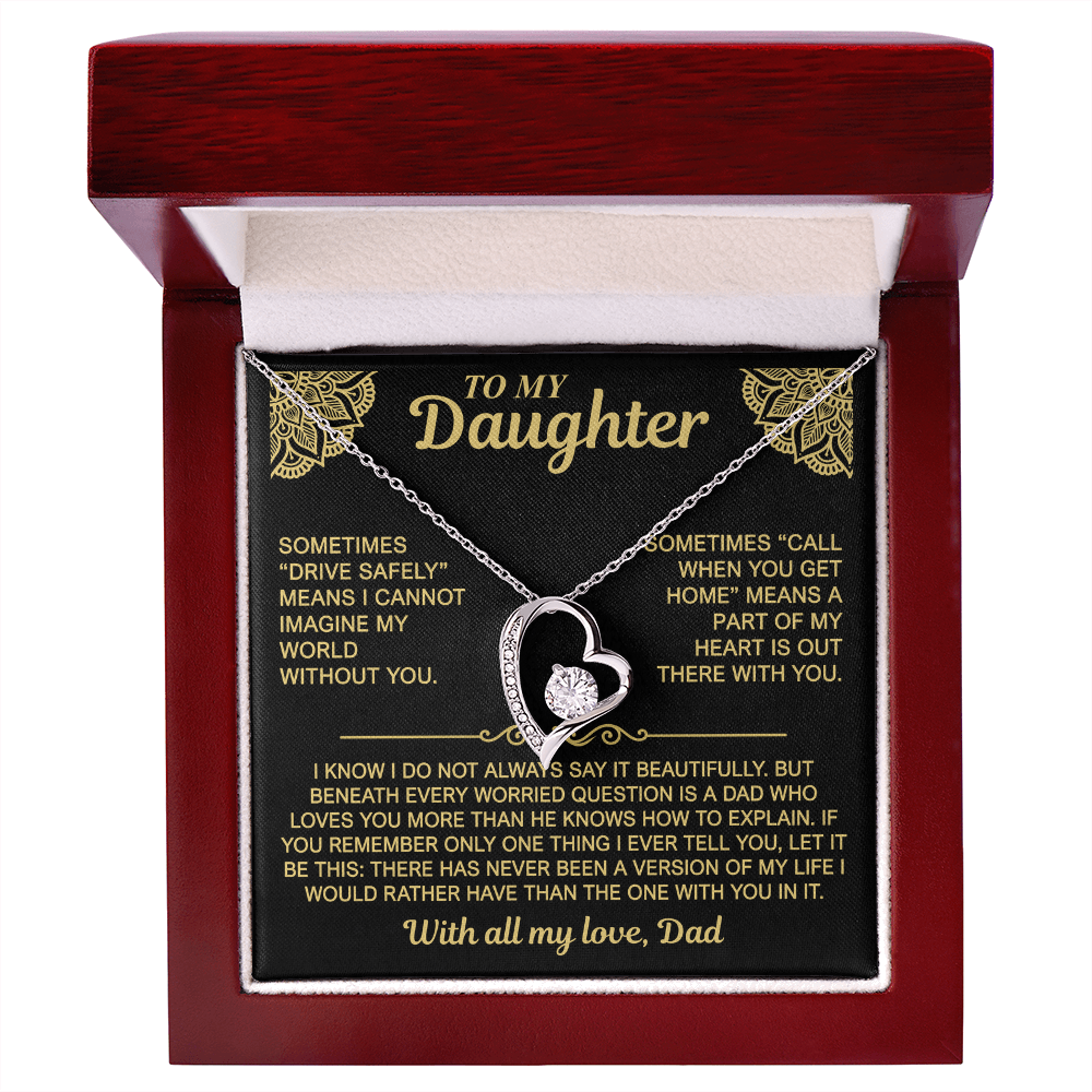 To My Daughter — My Heart Goes With You | Forever Love Necklace