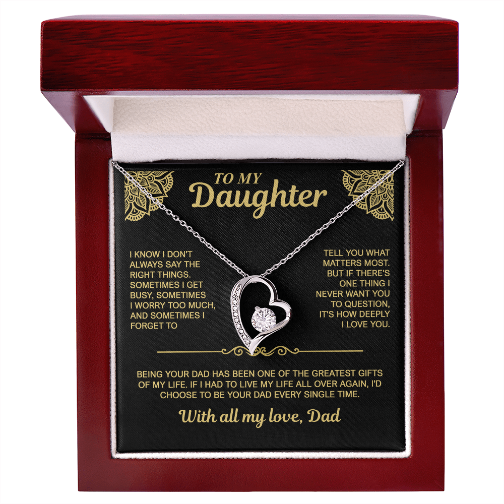 To My Daughter — I'd Choose You Every Time | Forever Love Necklace