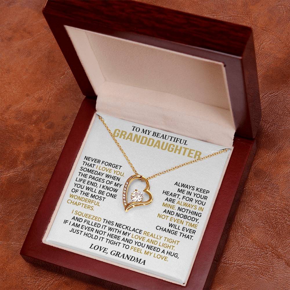 To My Granddaughter — A Hug from Grandma Forever Love Necklace