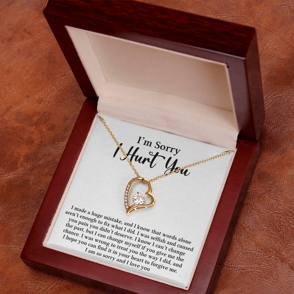 I’m Sorry — Forever Love Necklace with Apology Message Card
