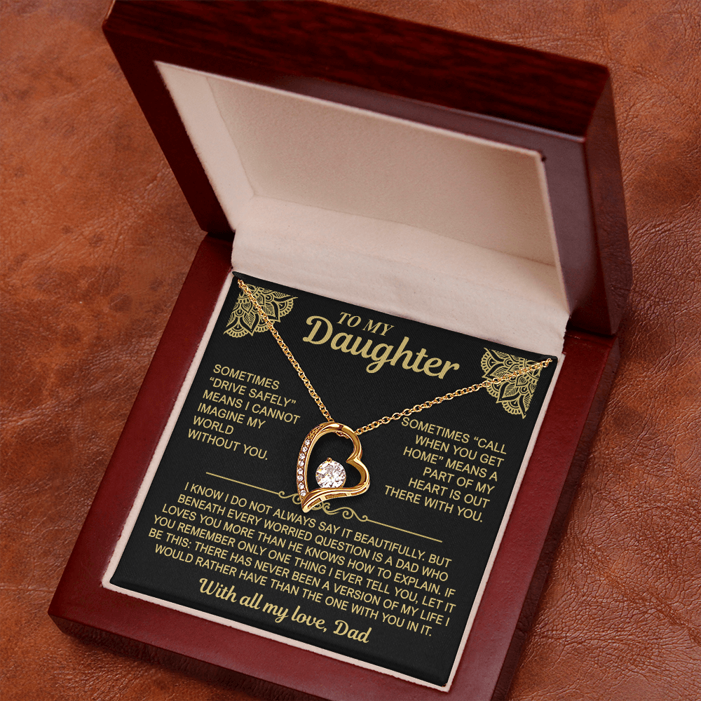 To My Daughter — My Heart Goes With You | Forever Love Necklace