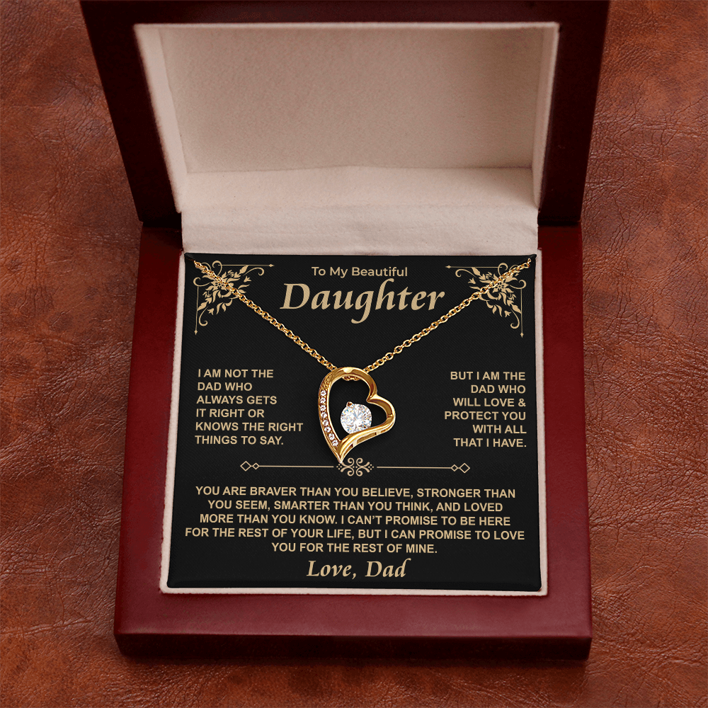 To My Daughter — For the Rest of Mine Forever Love Necklace
