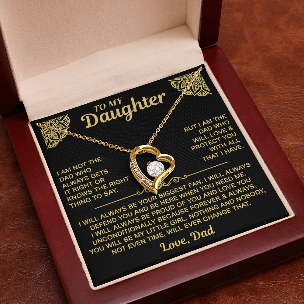 To My Daughter — Always My Little Girl Forever Love Necklace