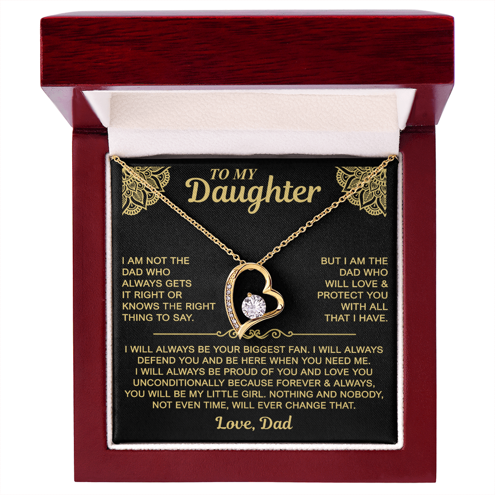 To My Daughter — Always My Little Girl Forever Love Necklace