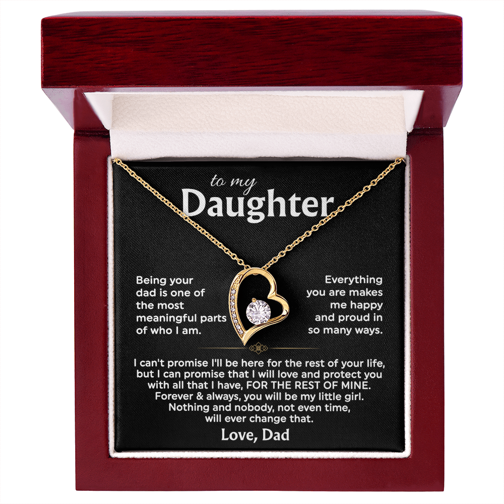 To My Daughter — Forever My Little Girl Necklace from Dad