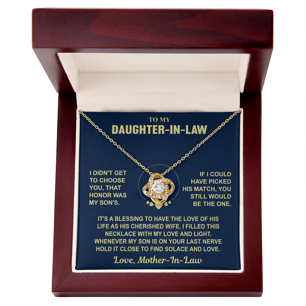 To My Daughter-in-Law — Love & Light Love Knot Necklace