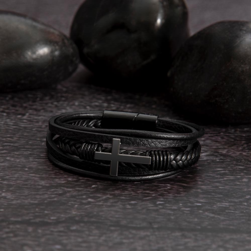 Grandson's Forever Guardian Cross Bracelet
