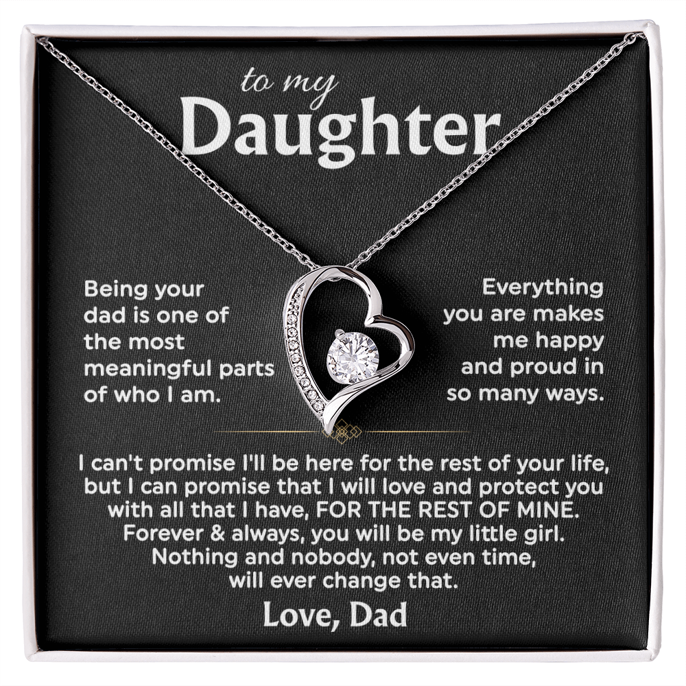 To My Daughter — Forever My Little Girl Necklace from Dad