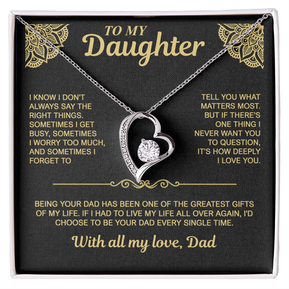 To My Daughter — I'd Choose You Every Time | Forever Love Necklace