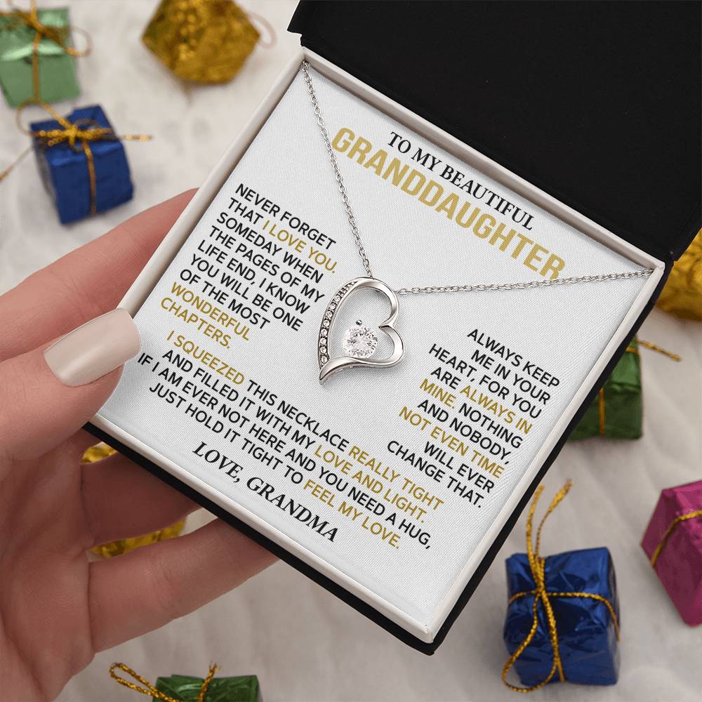 To My Granddaughter — A Hug from Grandma Forever Love Necklace