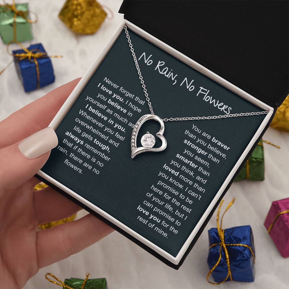 No Rain, No Flowers — Forever Love Necklace