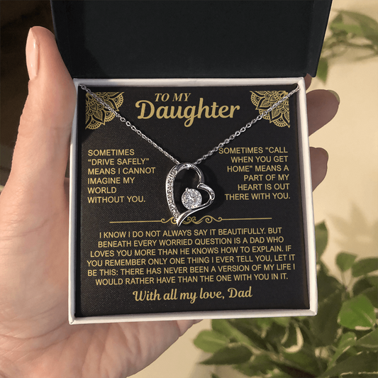 To My Daughter — My Heart Goes With You | Forever Love Necklace