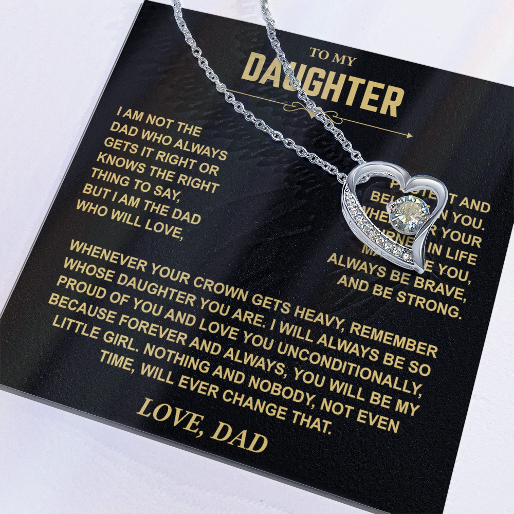 To My Daughter — Brave & Strong Forever Love Necklace from Dad