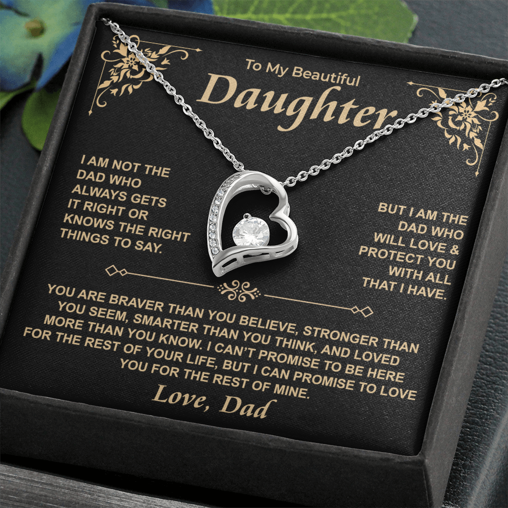 To My Daughter — For the Rest of Mine Forever Love Necklace