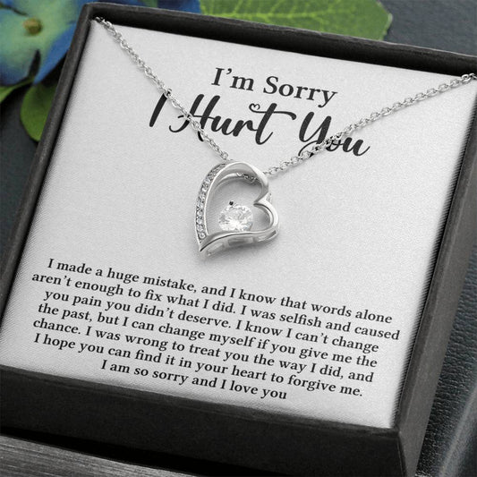 I’m Sorry — Forever Love Necklace with Apology Message Card
