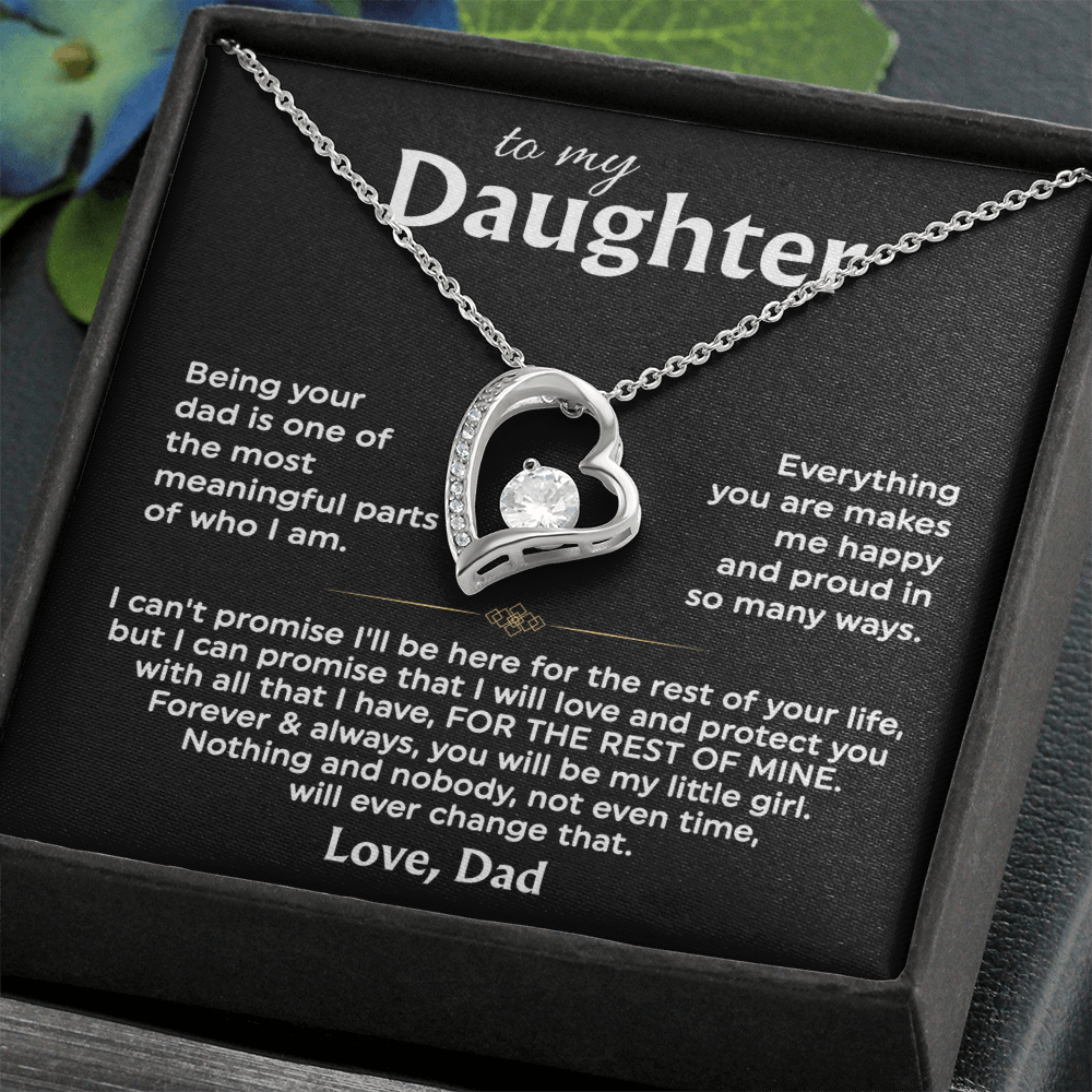 To My Daughter — Forever My Little Girl Necklace from Dad
