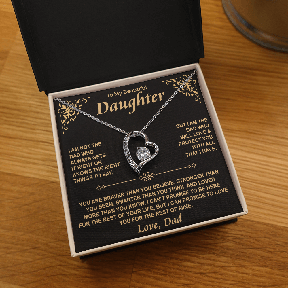 To My Daughter — For the Rest of Mine Forever Love Necklace