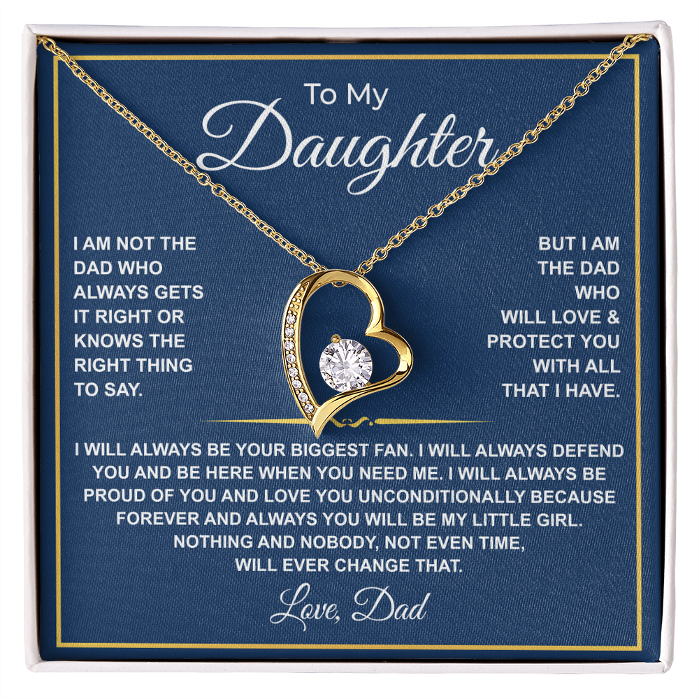 To My Daughter — Forever Your Biggest Fan Necklace from Dad