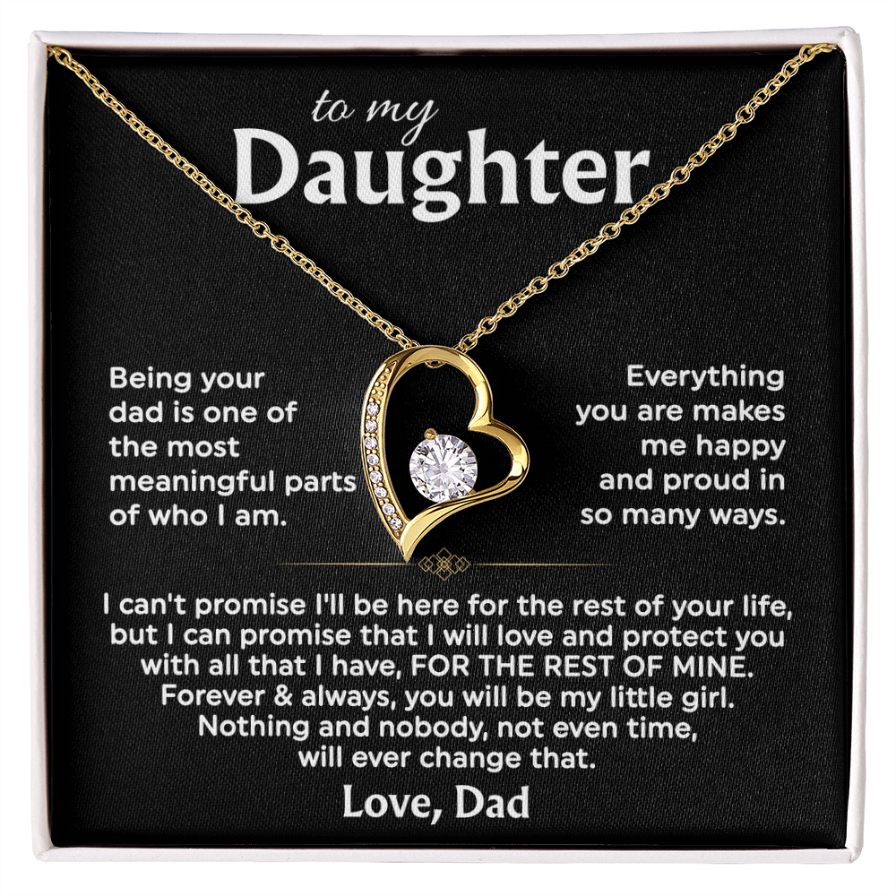 To My Daughter — Forever My Little Girl Necklace from Dad