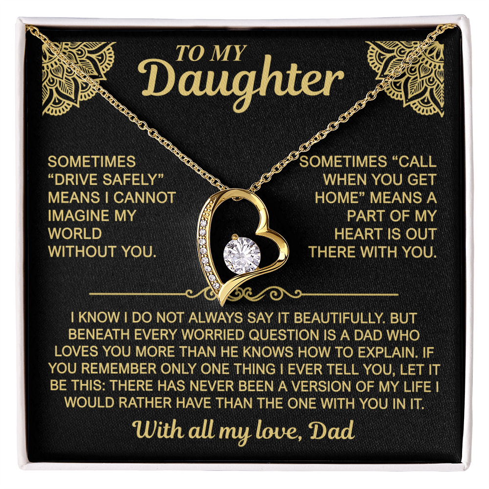 To My Daughter — My Heart Goes With You | Forever Love Necklace