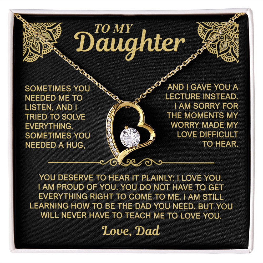 To My Daughter — I Love You. I'm Proud of You. | Forever Love Necklace