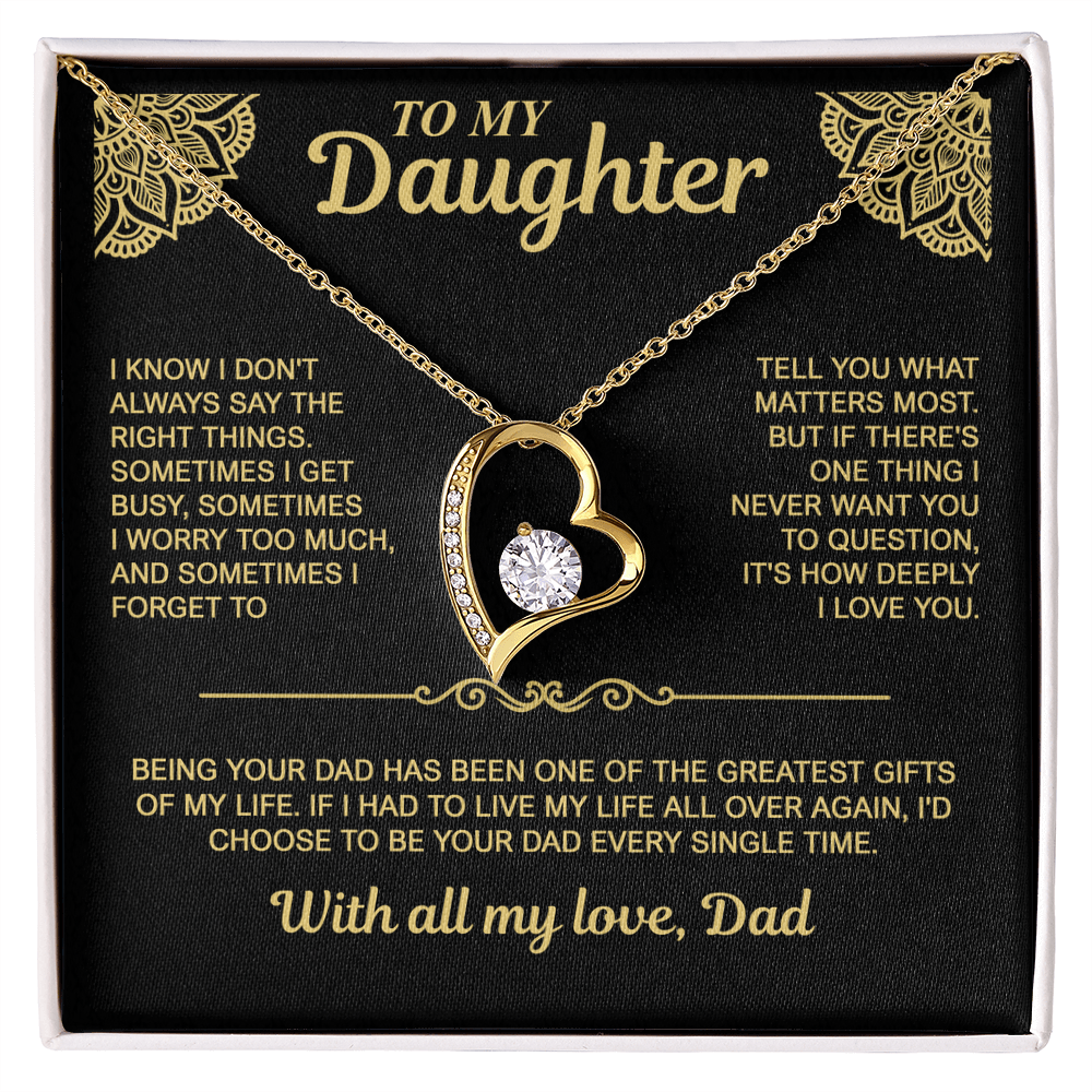 To My Daughter — I'd Choose You Every Time | Forever Love Necklace