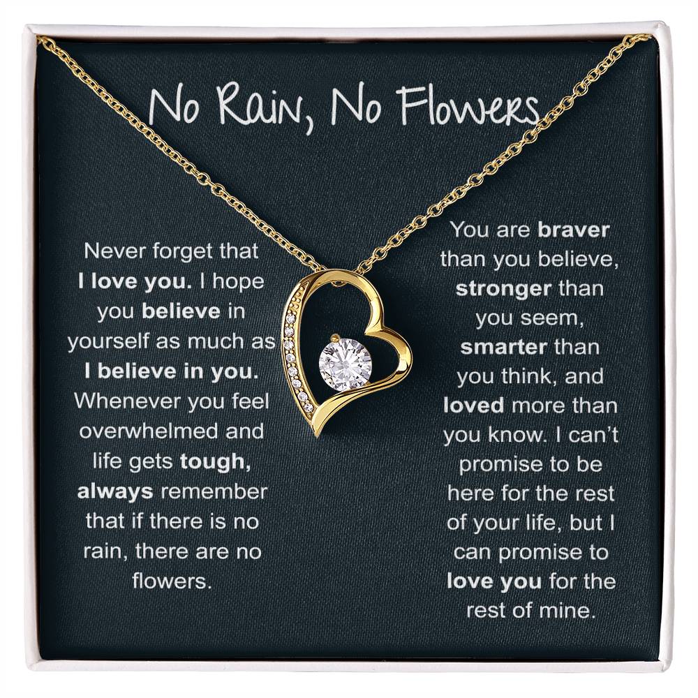 No Rain, No Flowers — Forever Love Necklace
