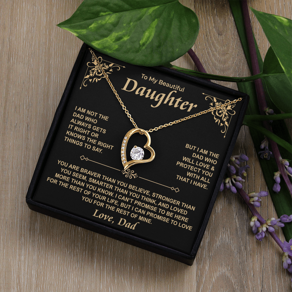 To My Daughter — For the Rest of Mine Forever Love Necklace