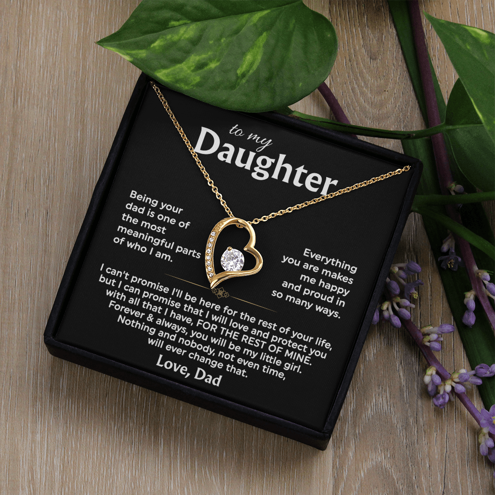 To My Daughter — Forever My Little Girl Necklace from Dad