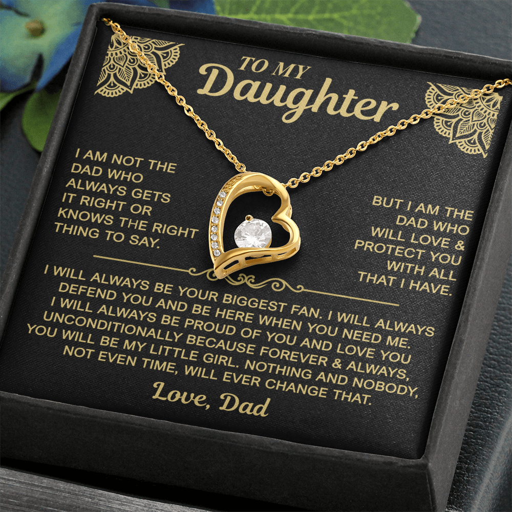 To My Daughter — Always My Little Girl Forever Love Necklace