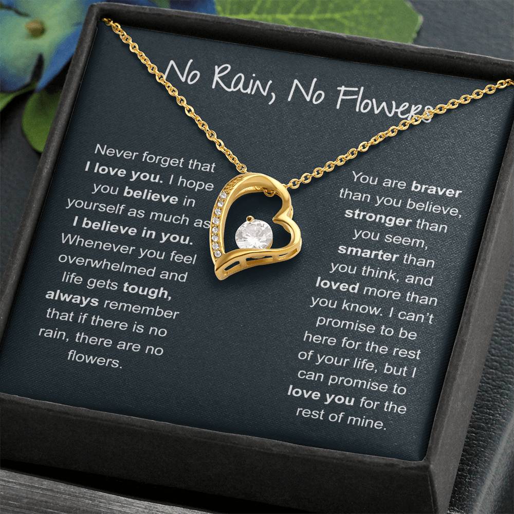 No Rain, No Flowers — Forever Love Necklace