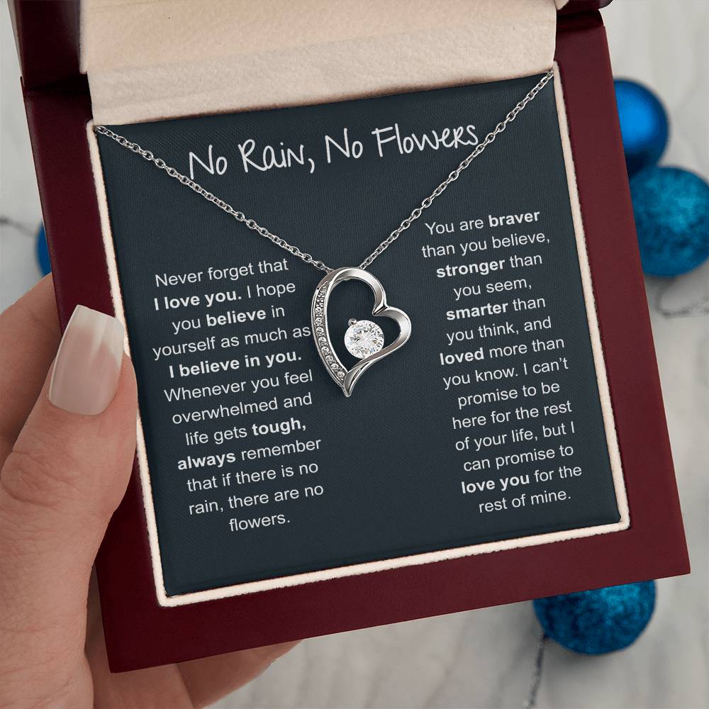 No Rain, No Flowers — Forever Love Necklace