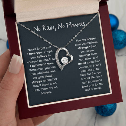 No Rain, No Flowers — Forever Love Necklace