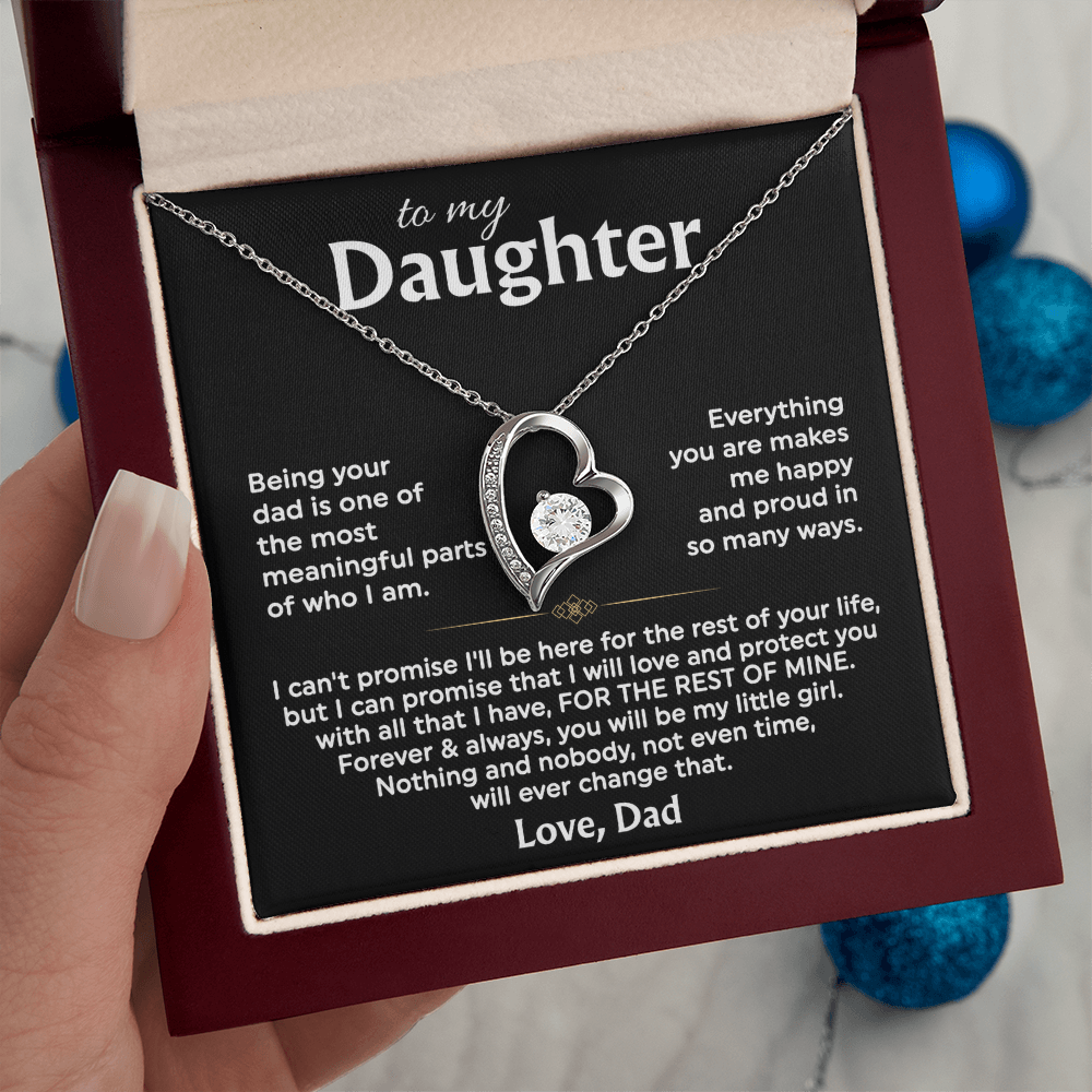 To My Daughter — Forever My Little Girl Necklace from Dad
