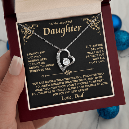 To My Daughter — For the Rest of Mine Forever Love Necklace