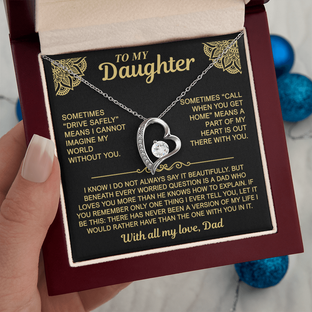 To My Daughter — My Heart Goes With You | Forever Love Necklace