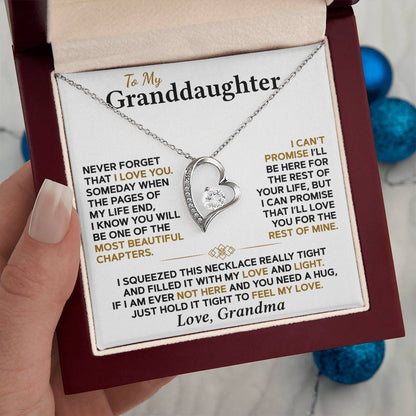 To My Granddaughter — A Hug From Grandma Forever Love Necklace