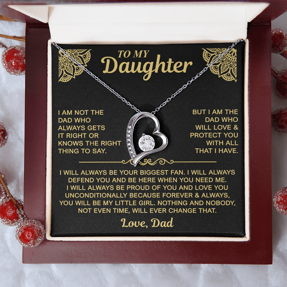 To My Daughter — Always My Little Girl Forever Love Necklace