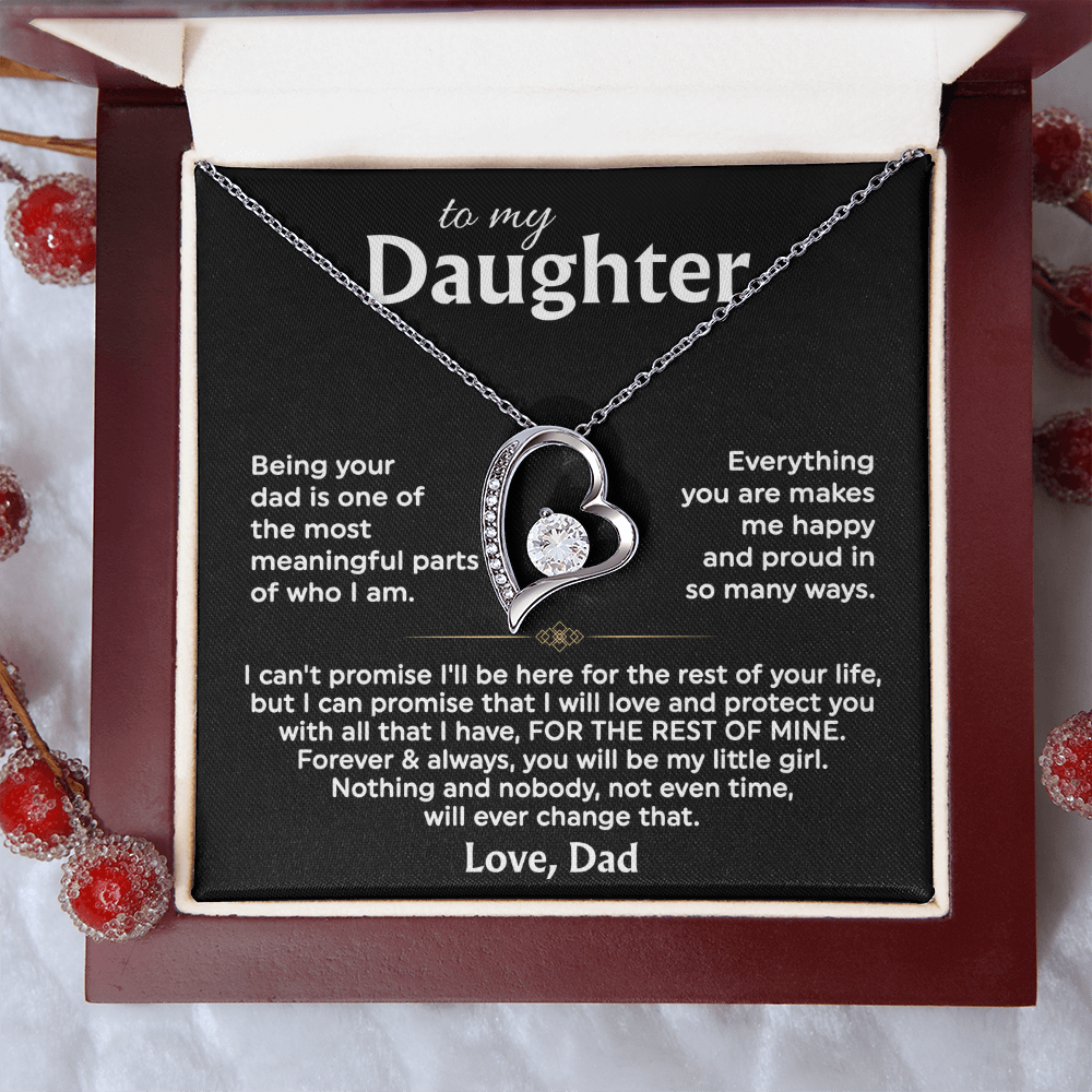 To My Daughter — Forever My Little Girl Necklace from Dad