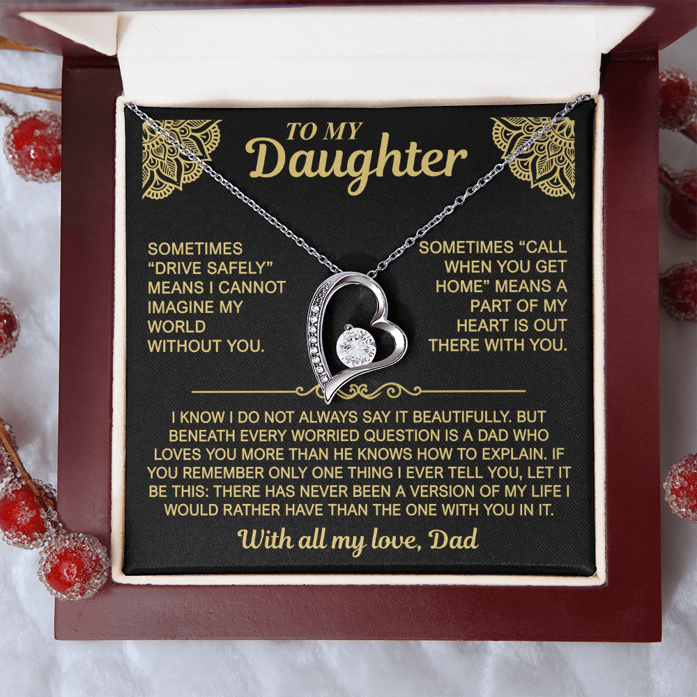 To My Daughter — My Heart Goes With You | Forever Love Necklace
