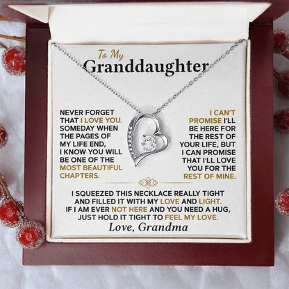 To My Granddaughter — A Hug From Grandma Forever Love Necklace