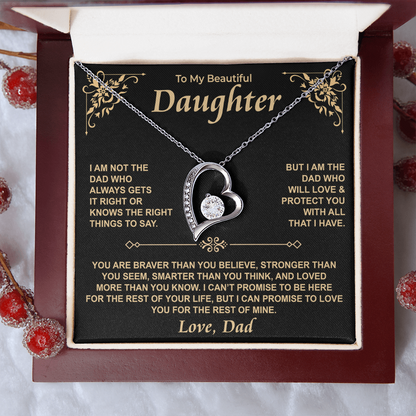To My Daughter — For the Rest of Mine Forever Love Necklace