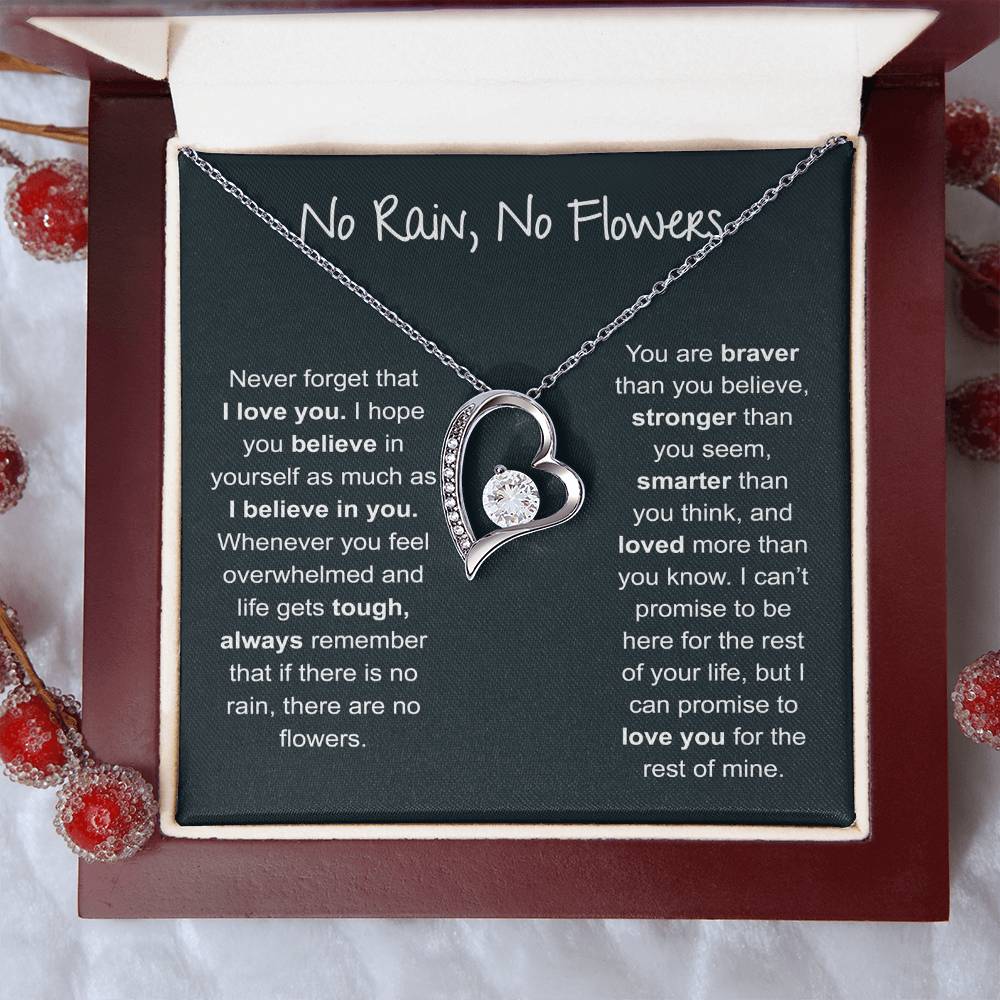 No Rain, No Flowers — Forever Love Necklace