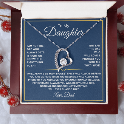 To My Daughter — Forever Your Biggest Fan Necklace from Dad