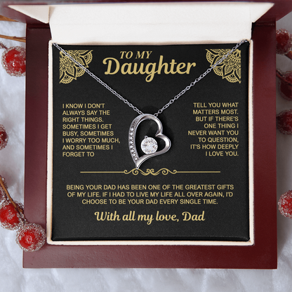 To My Daughter — I'd Choose You Every Time | Forever Love Necklace