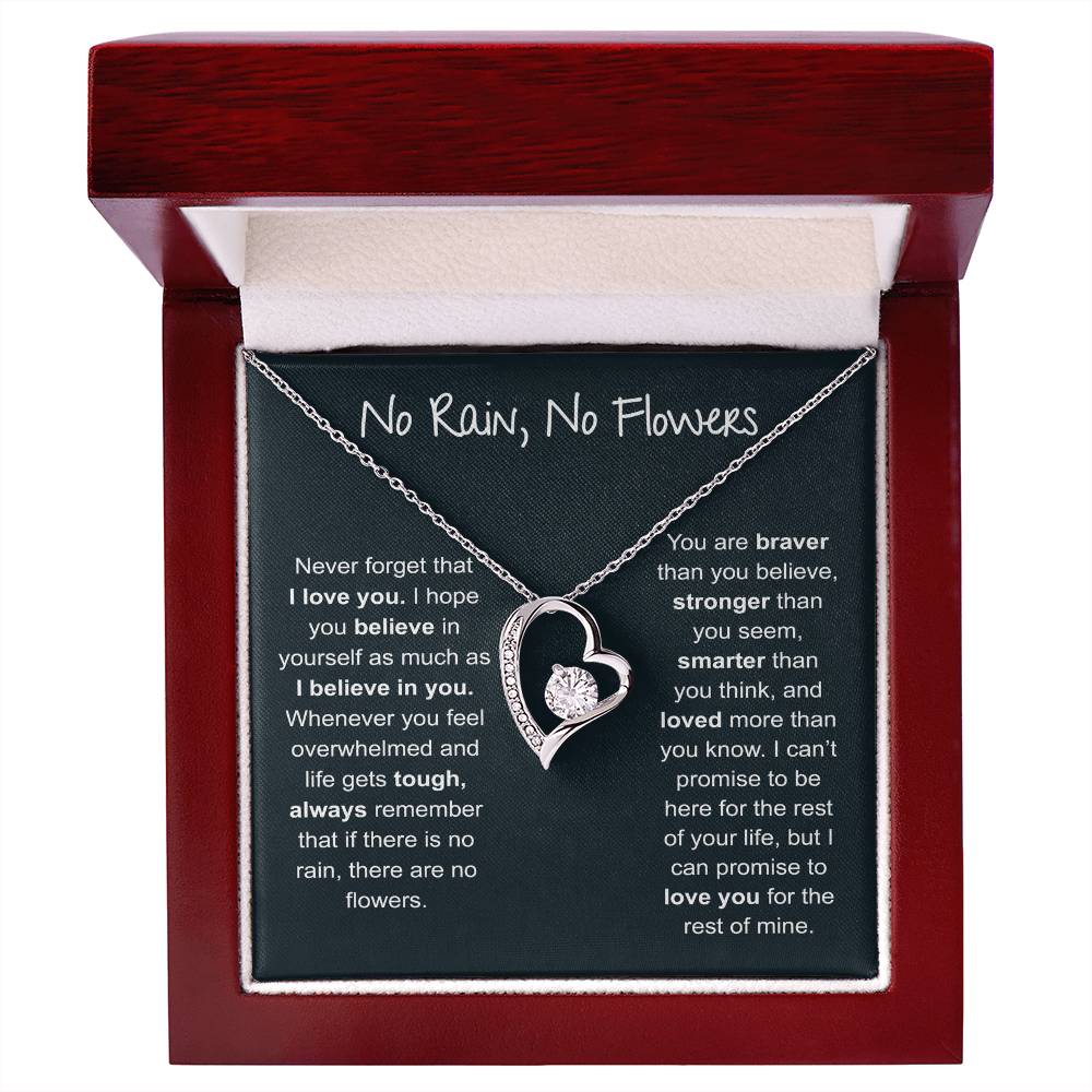 No Rain, No Flowers — Forever Love Necklace